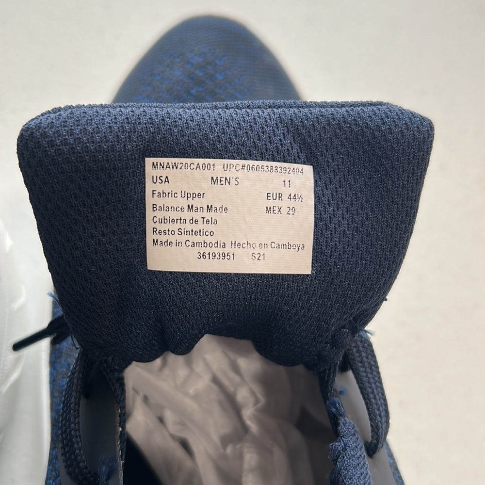 Athletic Works, NWOT, Memory Foam, Mens Navy Blue & Black Sneakers, Size 11 - Picture 6 of 7